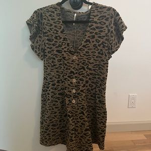 Free People Leopard Print Romper